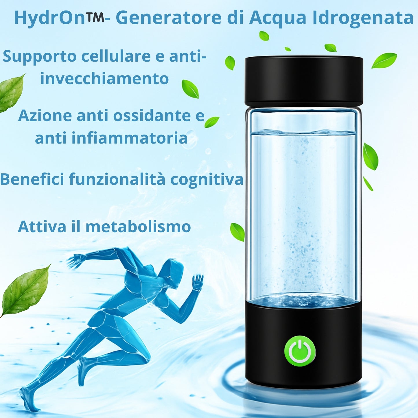 HydrOn™️- La tua acqua idrogenata in 3 minuti